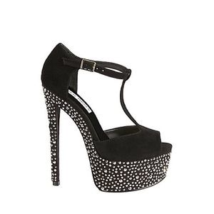 Steve Madden Mirrorme Black Suede Heels