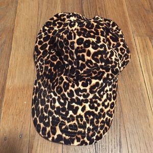 Leopard print ball cap