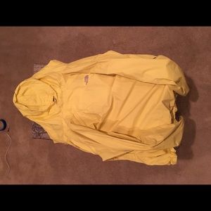 Yellow Northface raincoat