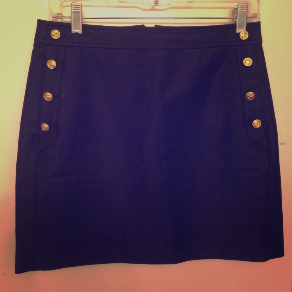 J.Crew navy blue mini skirt size 0 !