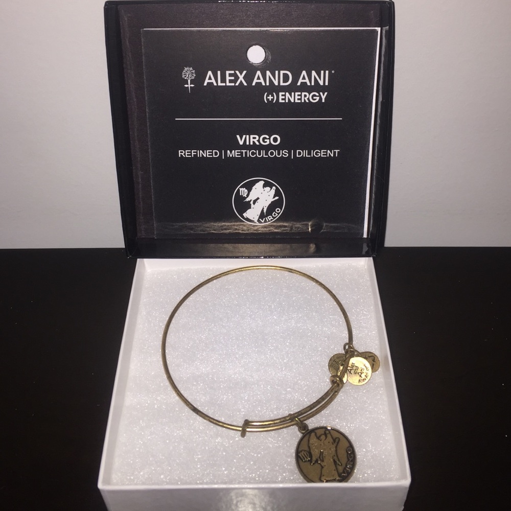 AUTHENTIC Virgo Alex and Ani gold bangle