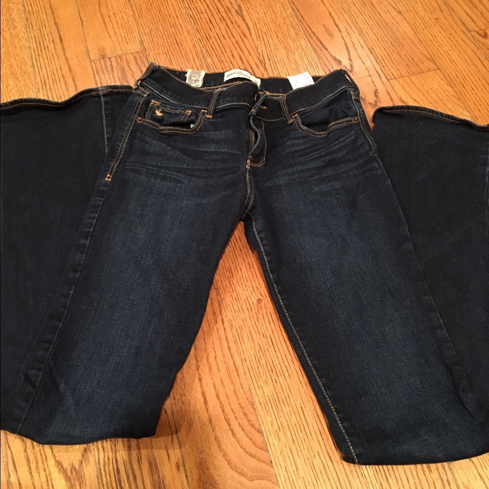Dark blue boot cut jeans