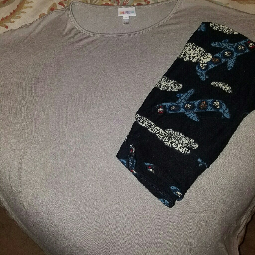 Lularoe OS leggings. Airplane unicorn!