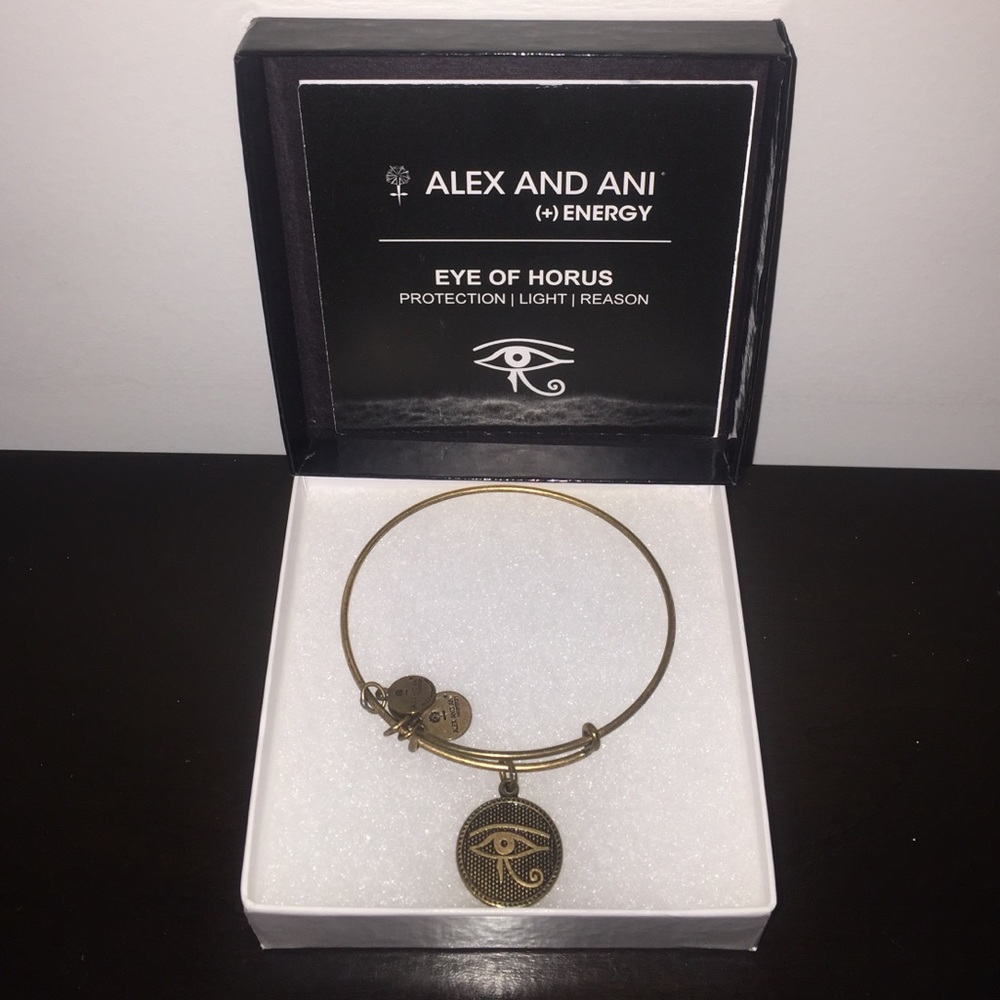 AUTHENTIC Eye Of Horus Alex and Ani gold bangle