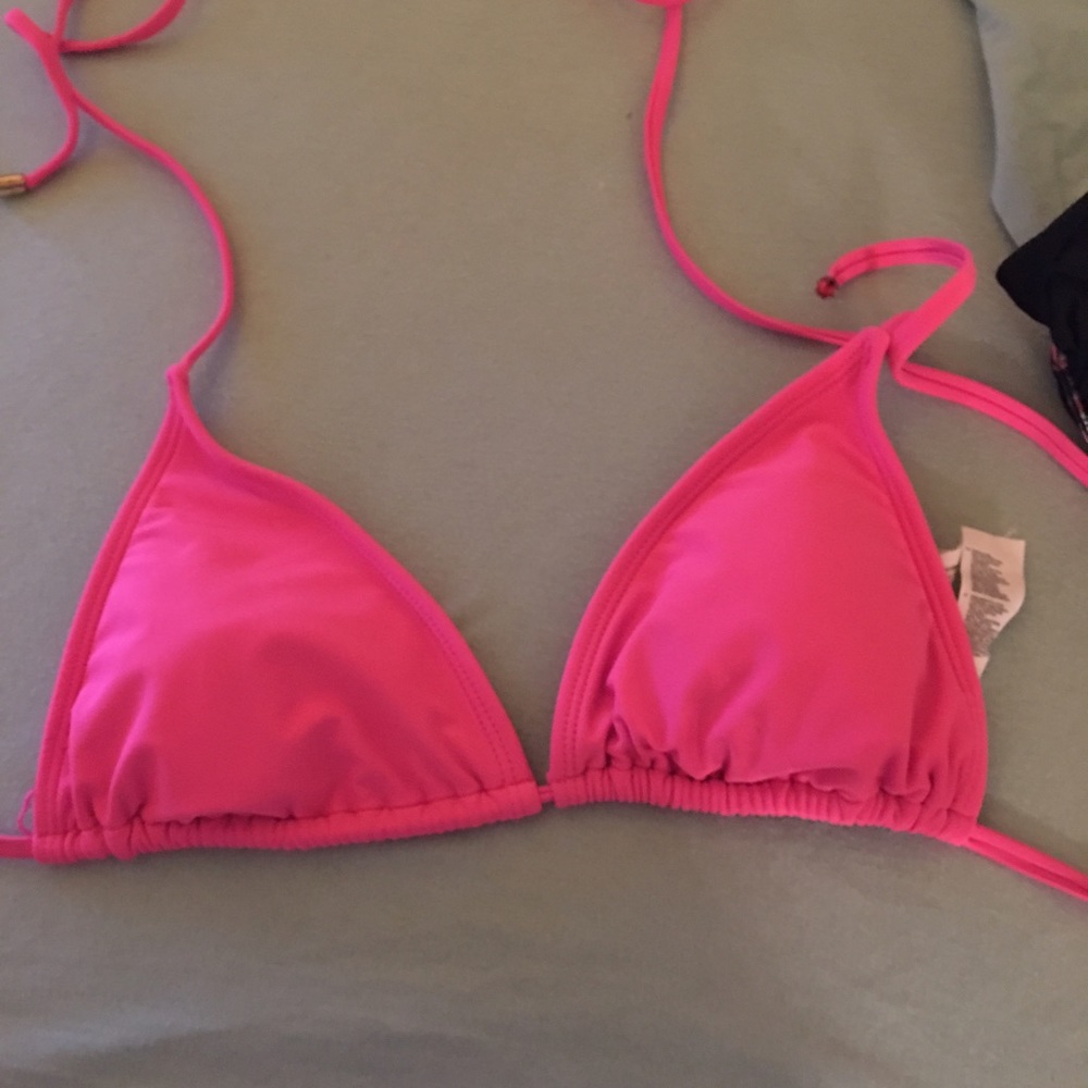 Pink bikini top