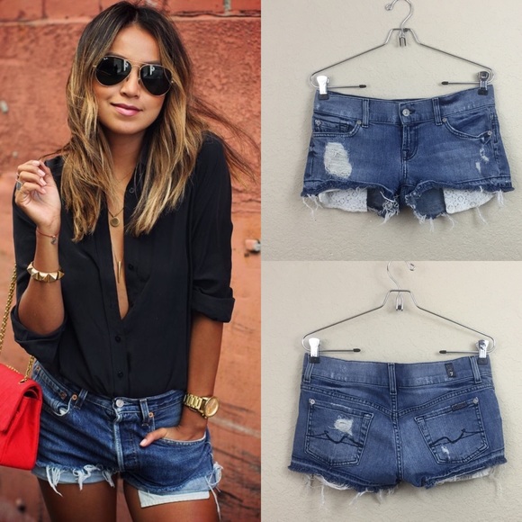 7 For All Mankind Pants - 7 for all mankind cut off shorts