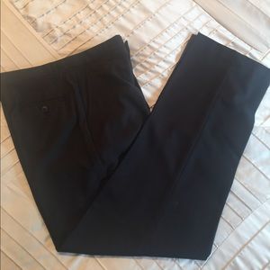 Chaps Boys Black Flat Front Dress Pant EUC