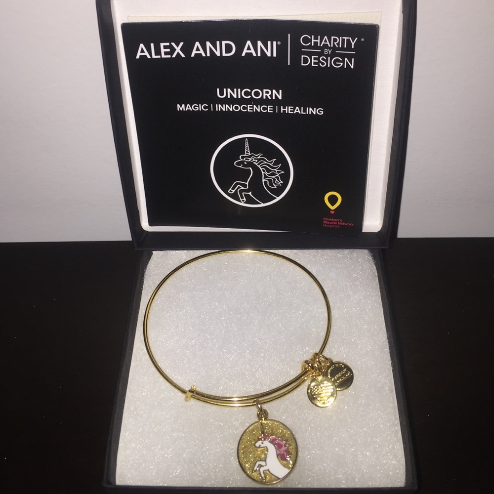 AUTHENTIC Unicorn Alex and Ani gold bangle