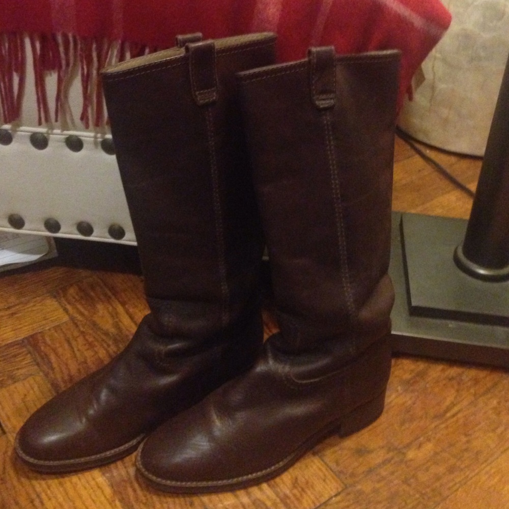 J crew. Vintage riding boots size 7 real leather