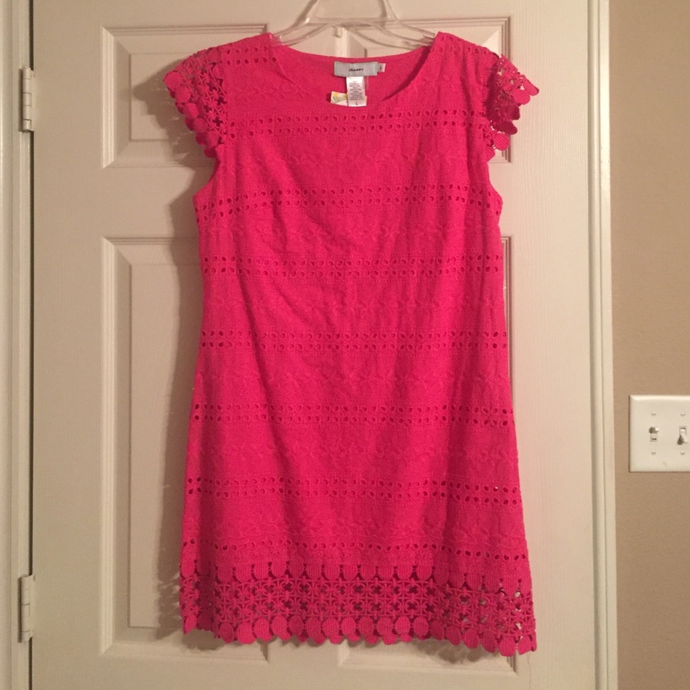 Pink crochet tunic/dress