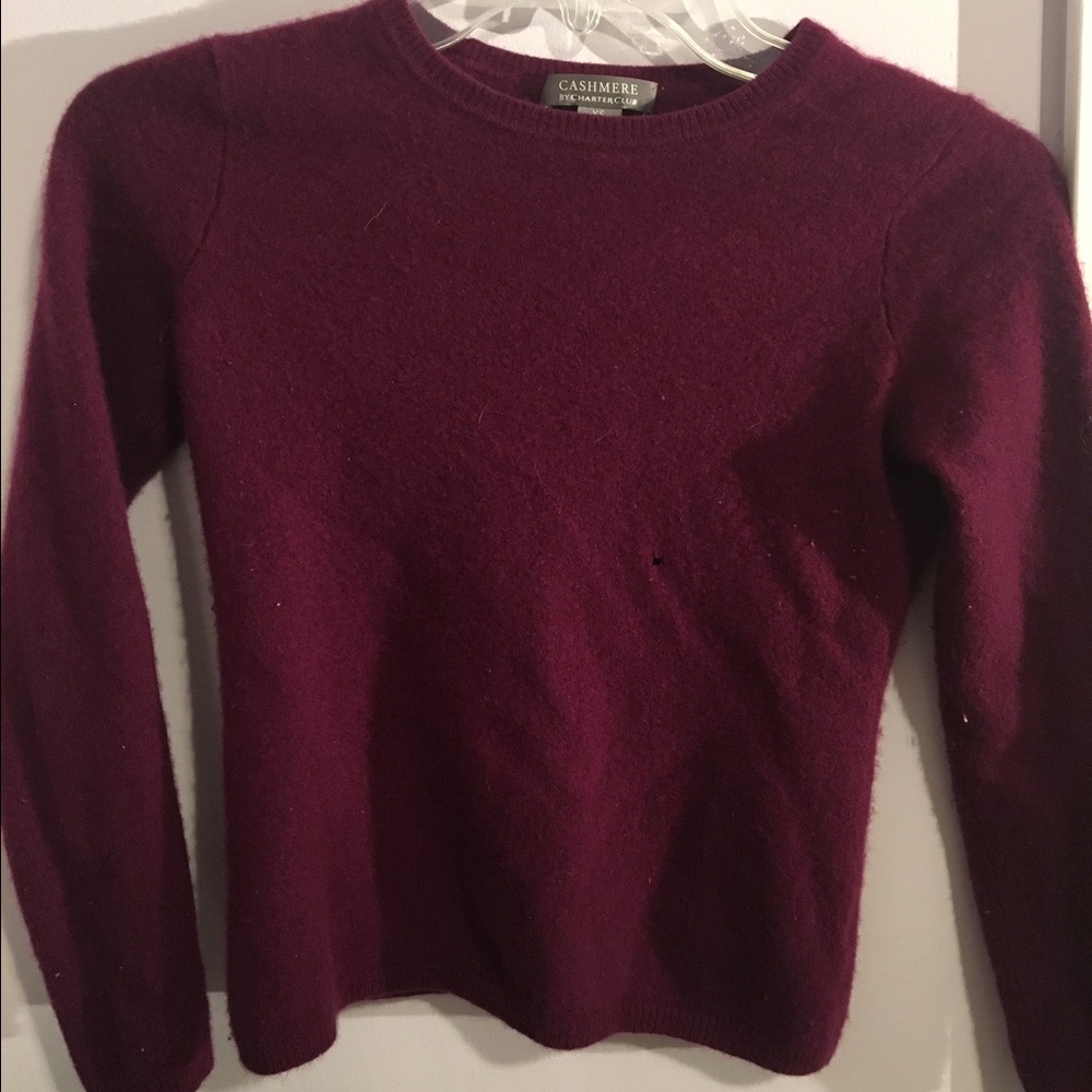 Burgundy cashmere sweater