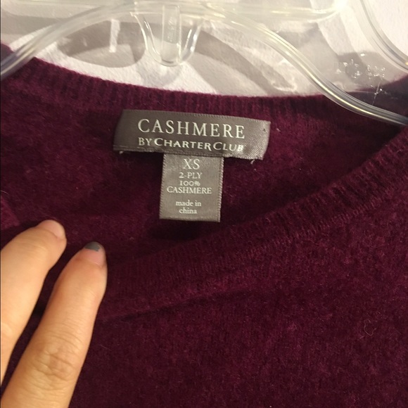 Burgundy cashmere sweater - Picture 3 of 4