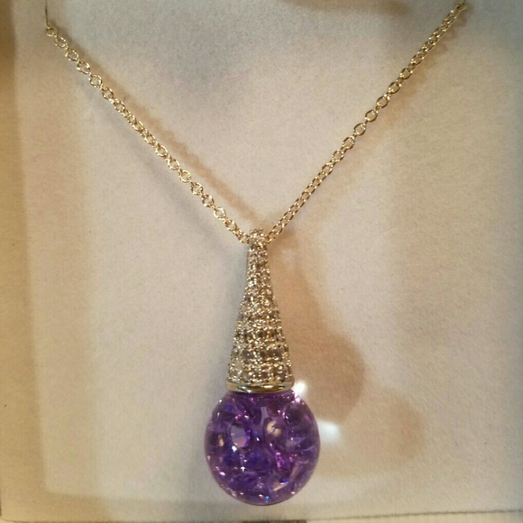 Floating cubic zirconia&sterling silver pendant - Picture 1 of 2