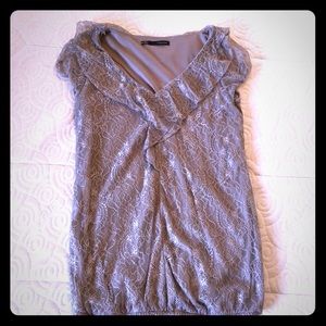 SALE!! 5/$20 - Grey lace shirt