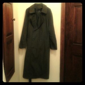 London Fog Dark Green Mens Trenchcoat/ Raincoat