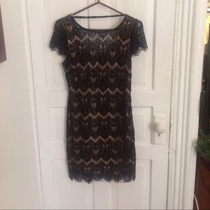 Black lace bebe cocktail dress