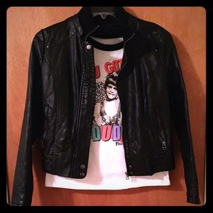 Black leather jacket