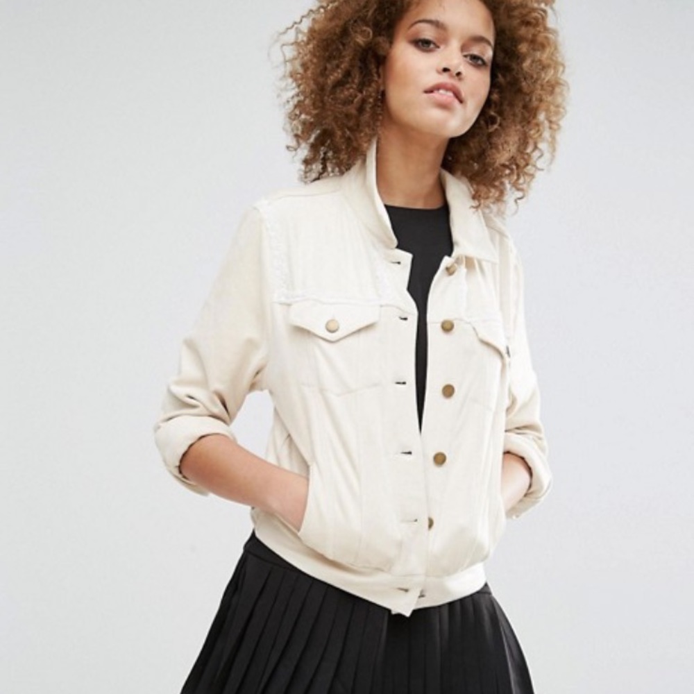 Sister Jane Suede Lace Trim Jacket