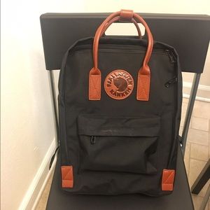 Fjallraven brown and black bag pack