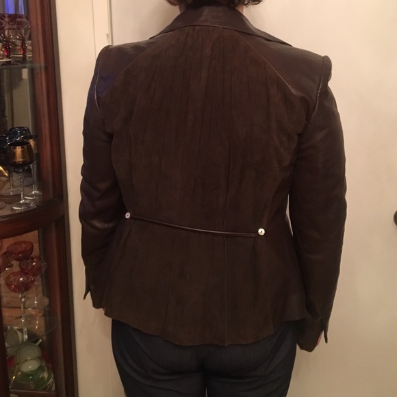 Dark brown Salvador Ferragamo leather jacket