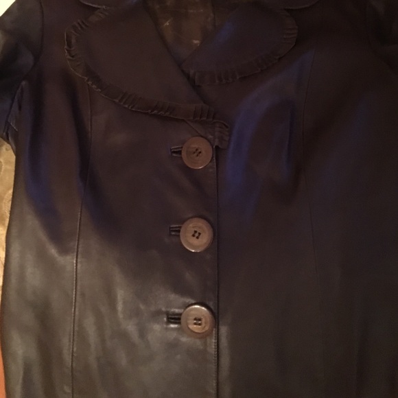 Dark brown Salvador Ferragamo leather jacket