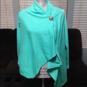 Bobeau mint green cardigan sweater