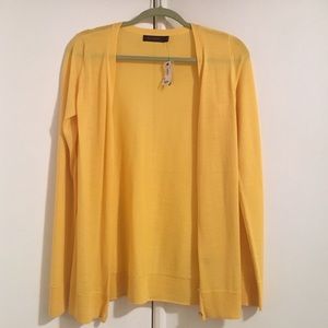 Yellow cardigan from The Limited