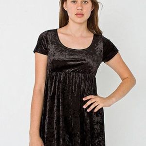 American Apparel Velvet Black Dress