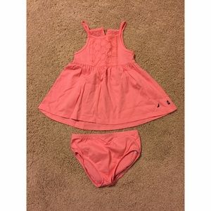 Nautica melon cotton dress with bloomers