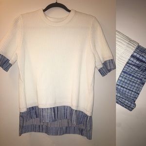 Tory Burch White Cotton Crewneck Sweater