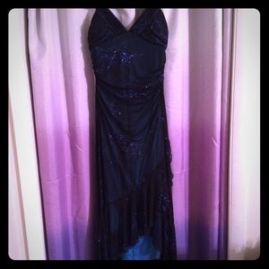 Midnight blue evening dress