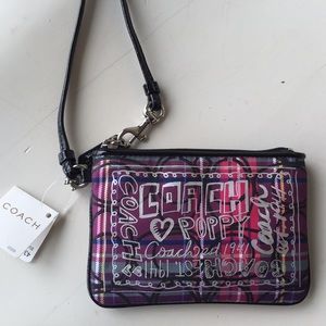 Coach Poppy Tartan Plaid Brand New Wristlet