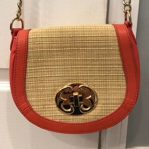 NWOT Emma Fox Orange Leather Purse