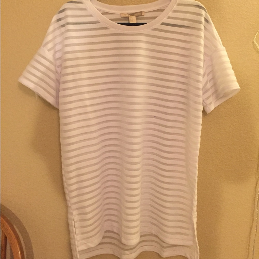 ⚠️ TRADED Sheer White T Shirt Dress