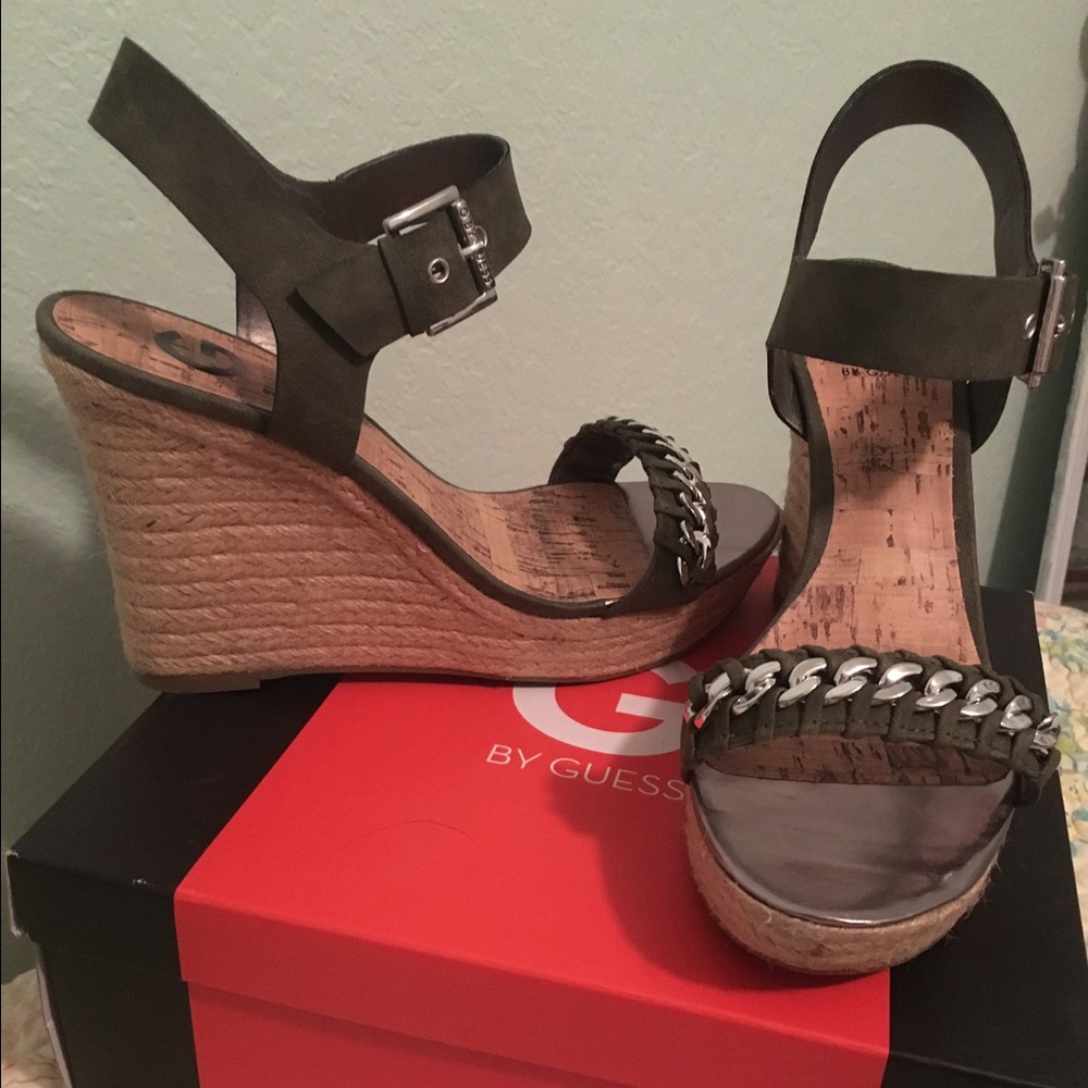 Olive Green Wedges
