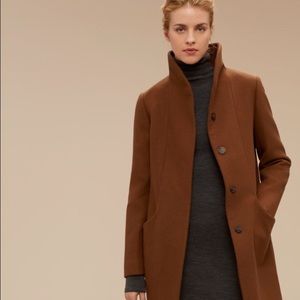 Aritzia Wilfred Cocoon Coat in Cigar (OBO)
