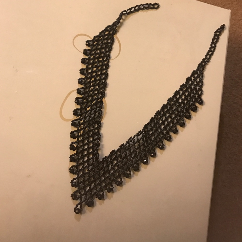 Black statement necklace