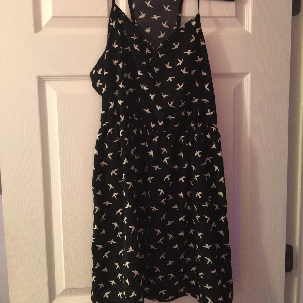 One Clothing Bird Print Spaghetti Strap Dress