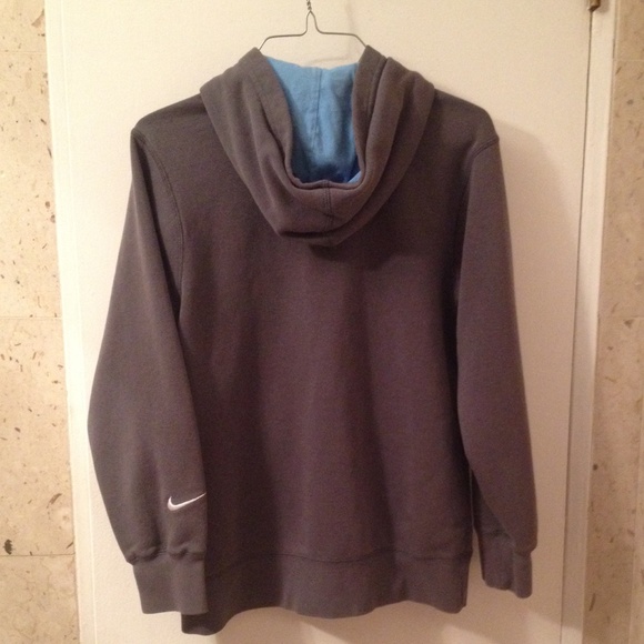 Nike gray/light blue hoodie M - Picture 3 of 4