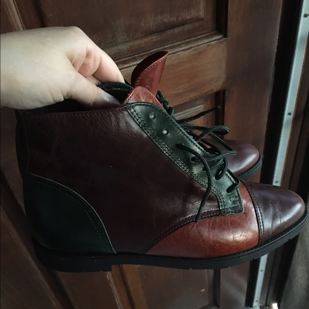 Multi-colored Hush Puppies ankle boots!