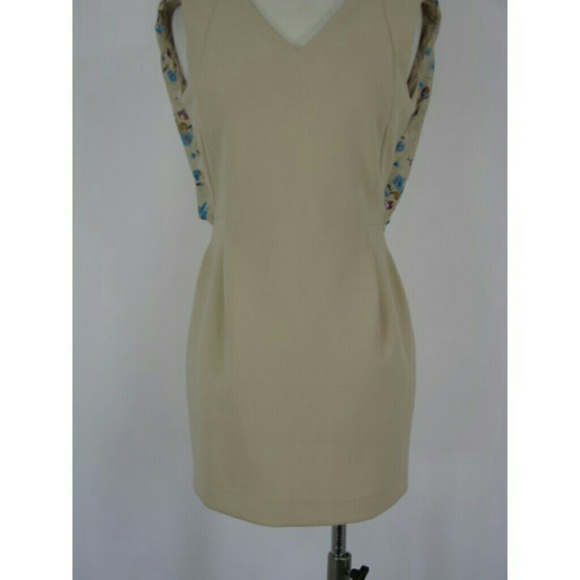 NWT// Monday to Sunday Chiffon Draped Fitted Dress - Picture 3 of 7