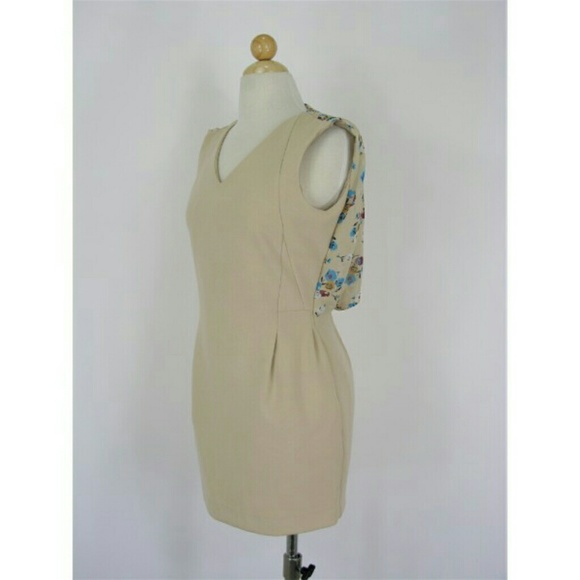 NWT// Monday to Sunday Chiffon Draped Fitted Dress - Picture 5 of 7