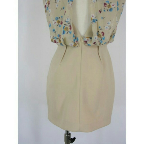 NWT// Monday to Sunday Chiffon Draped Fitted Dress - Picture 7 of 7