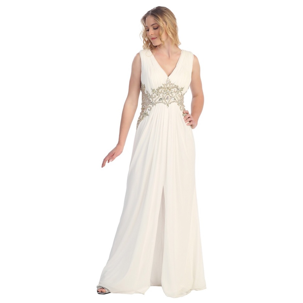 Long chiffon Greek dress