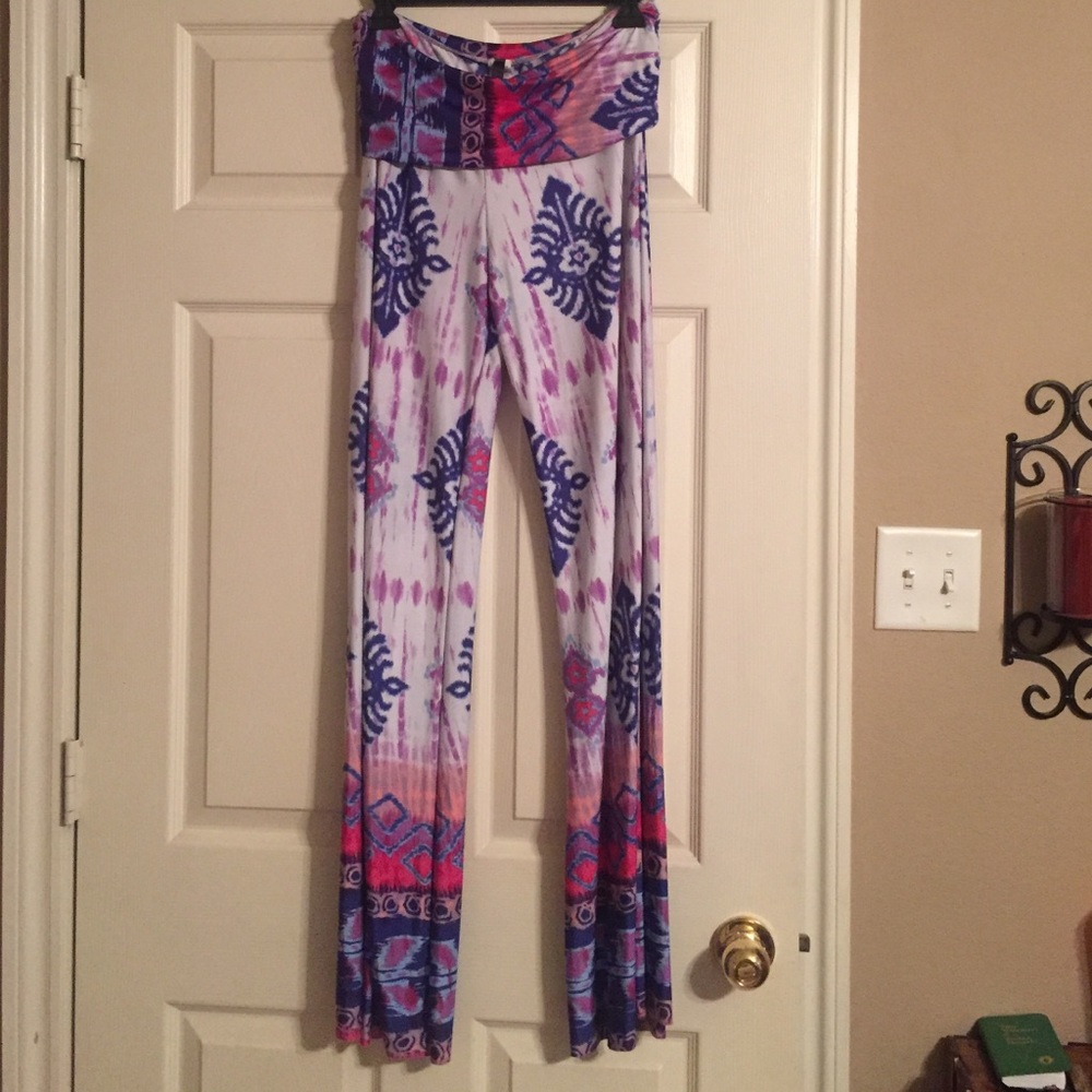 Aztec print palazzo pant