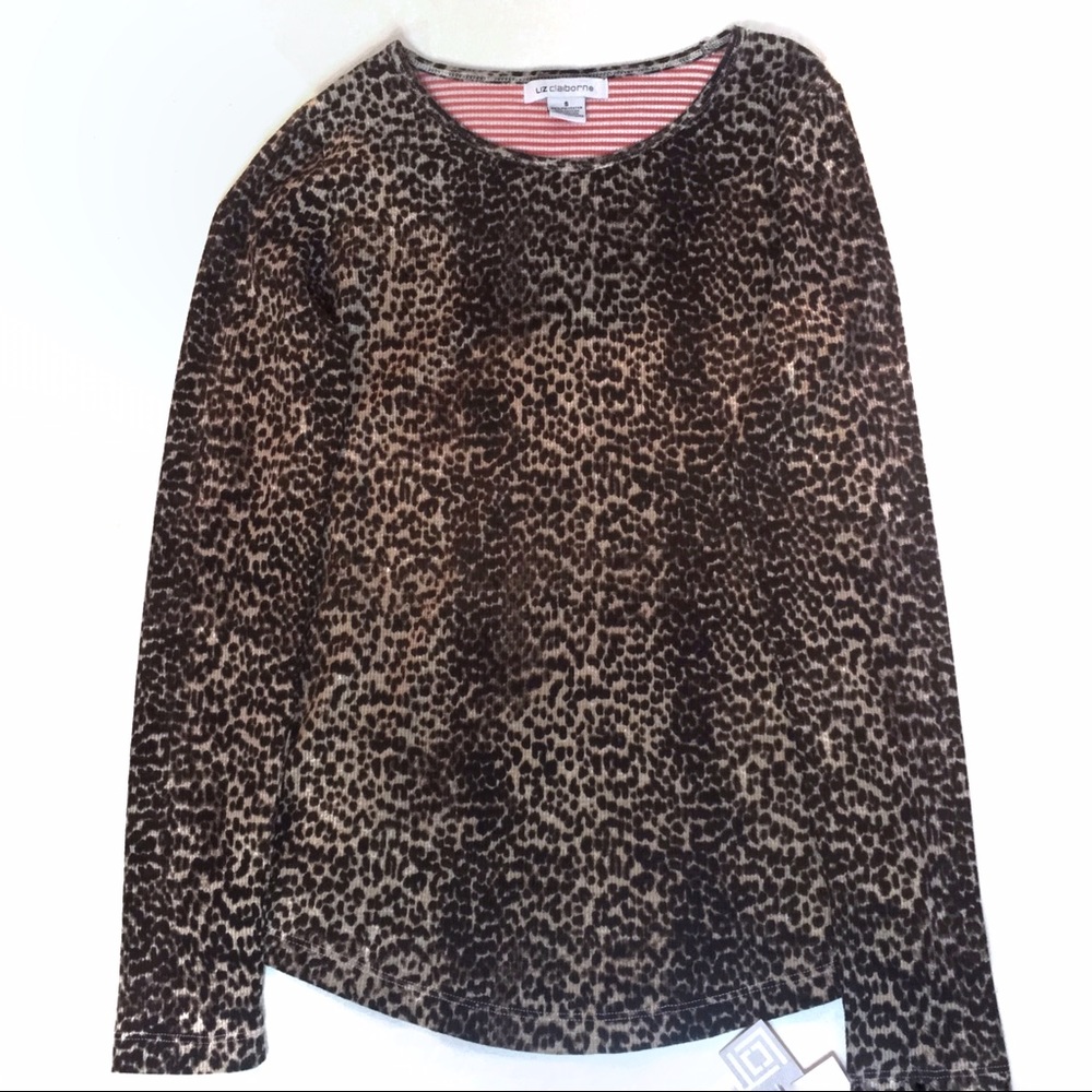 NWT Liz Claiborne Long-Sleeve Thermal Tee - Small