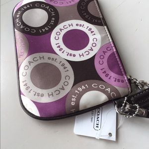 Coach Sateen Purple Alexandra Clutch