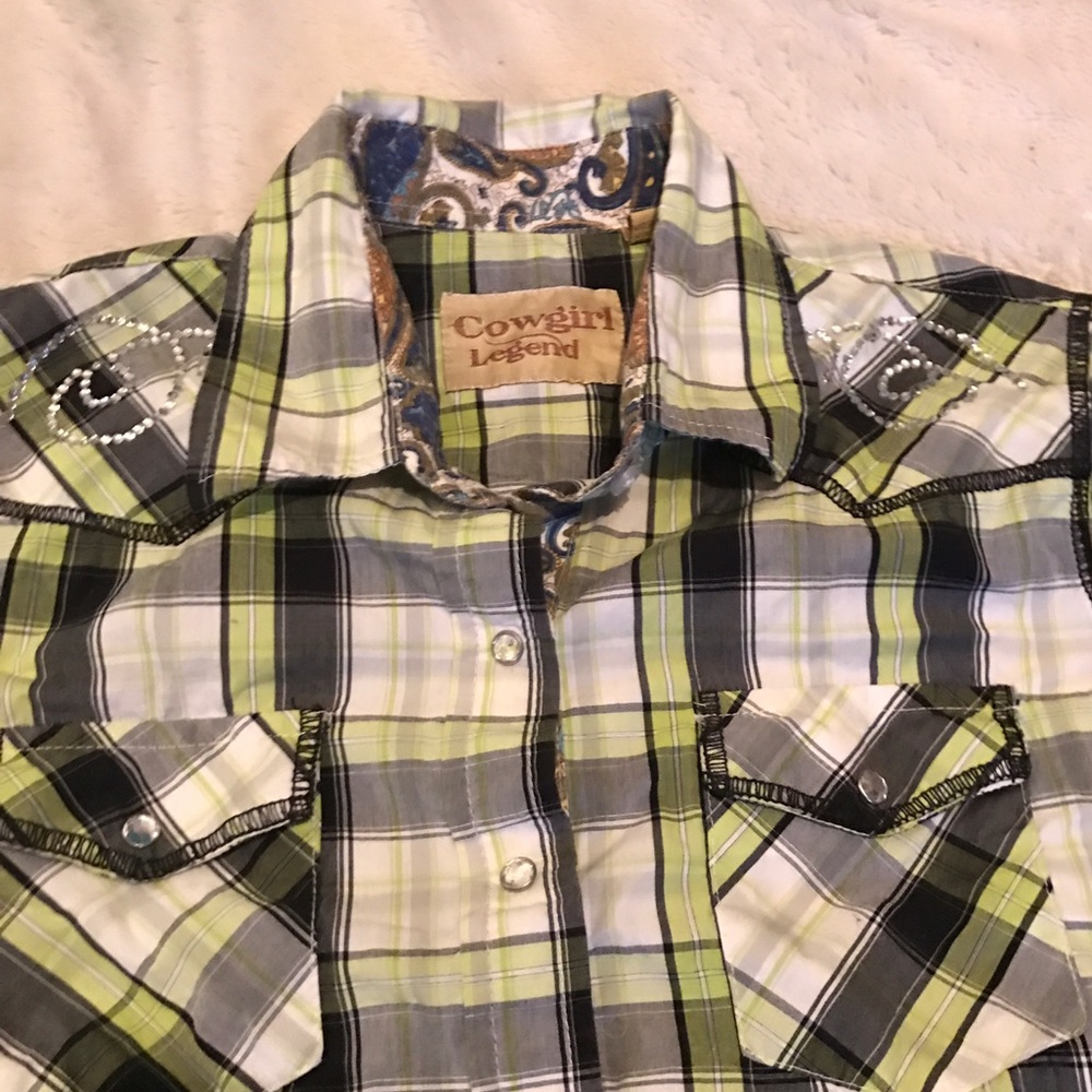 Cowgirl Legend Green Top