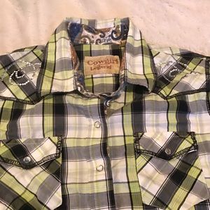 Cowgirl Legend Green Top