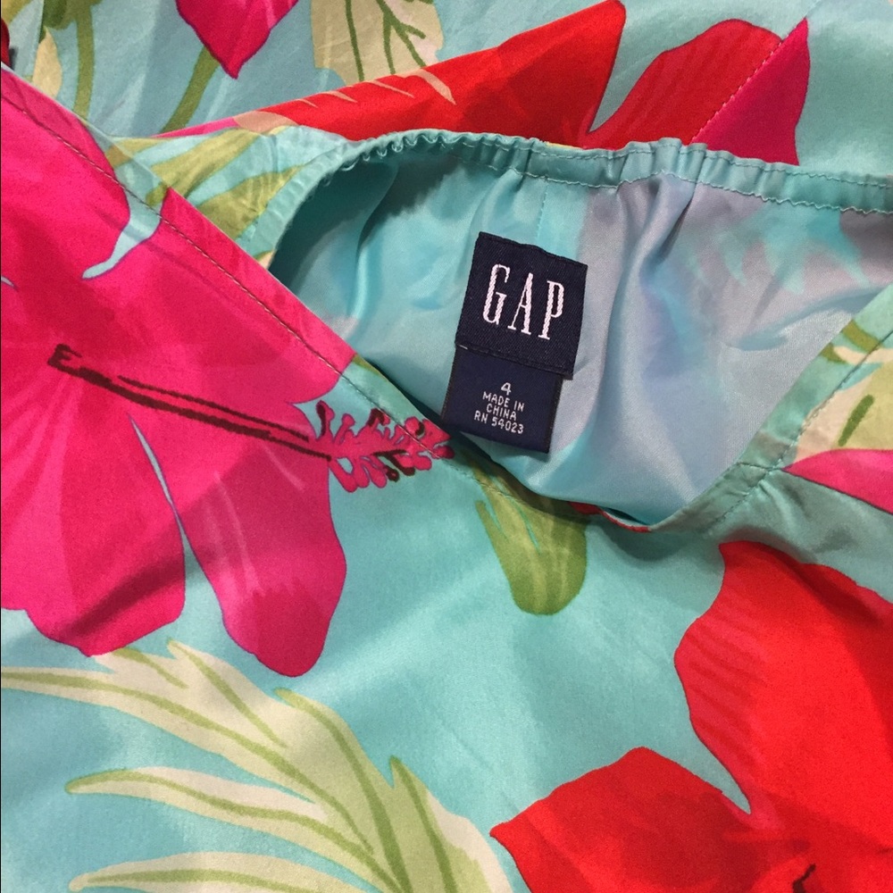 Silk Hawaiian print dress